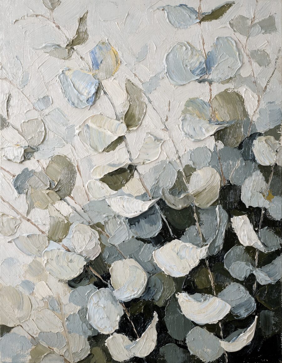 Soft eucalyptus foliage artwork